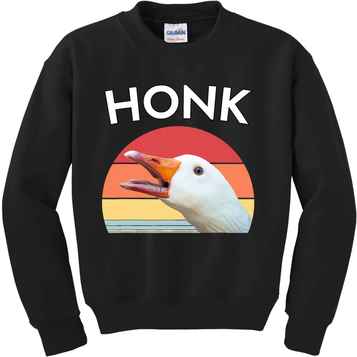 HONK UNTITLED GOOSE MEME RETRO VINTAGE Kids Sweatshirt