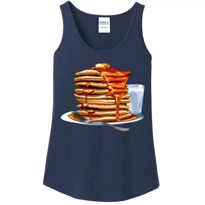 Huge Pancake Stack Ladies Essential Tank