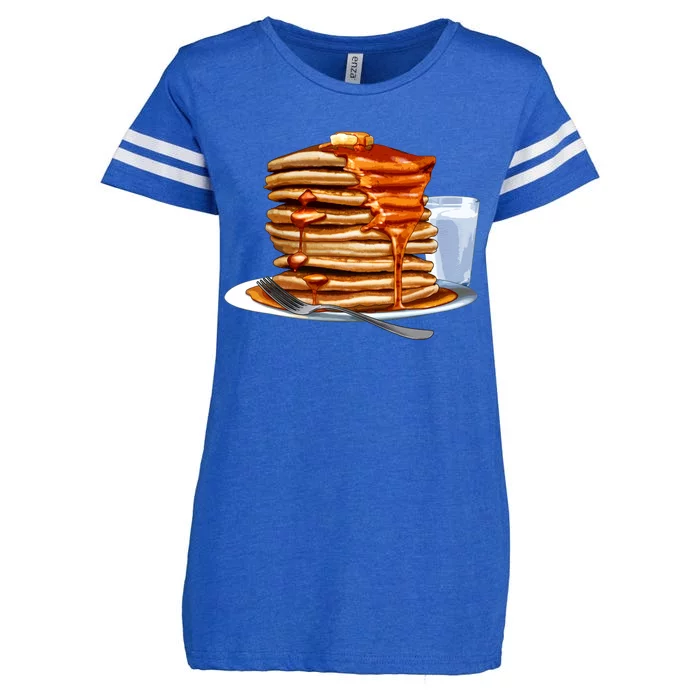 Huge Pancake Stack Enza Ladies Jersey Football T-Shirt