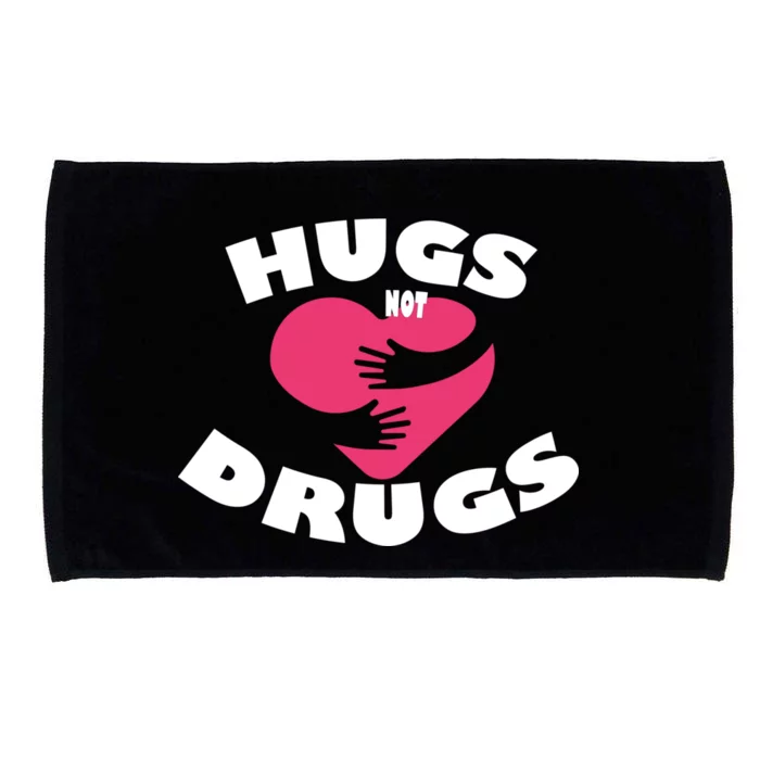 Hugs Not Drugs Microfiber Hand Towel