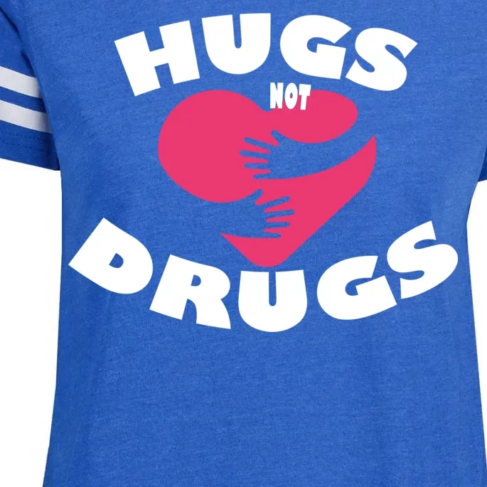 Hugs Not Drugs Enza Ladies Jersey Football T-Shirt