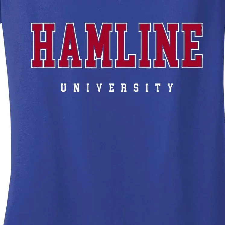 Hamline University Women's V-Neck T-Shirt