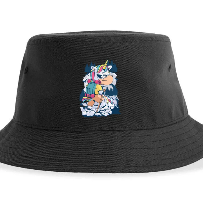 Hiking Unicorn Sustainable Bucket Hat