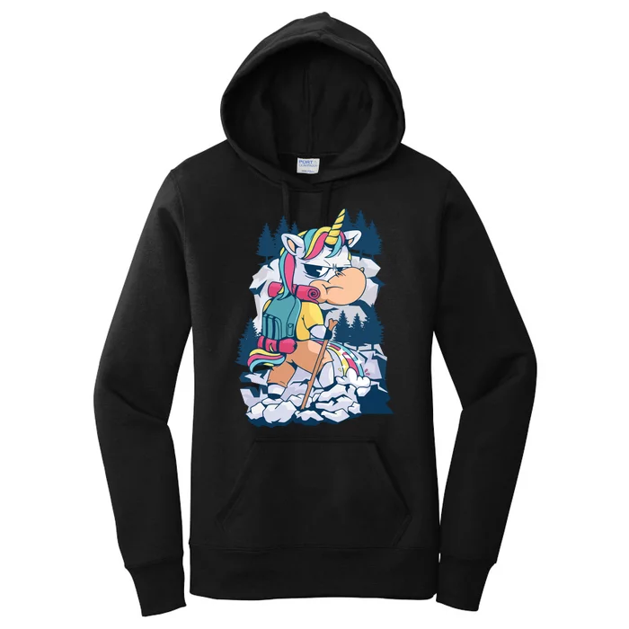 Hiking Unicorn Women's Pullover Hoodie