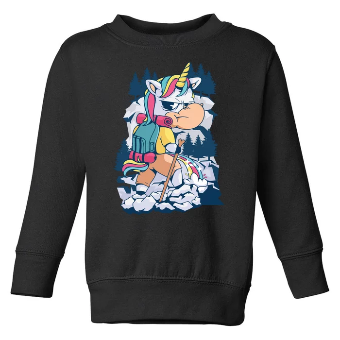 Hiking Unicorn Toddler Sweatshirt