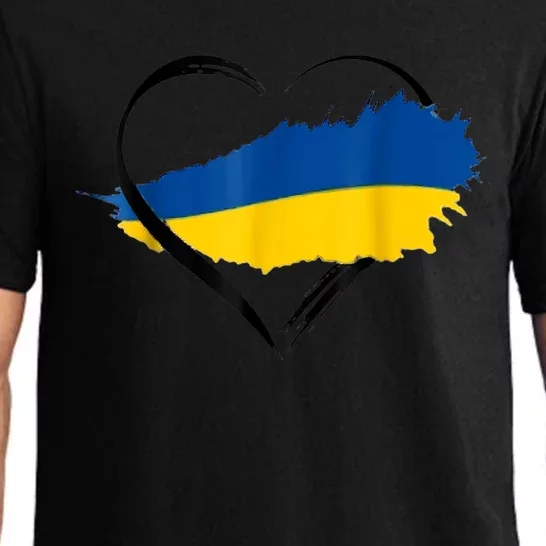 Heart Ukraine I Stand With Ukraine Ukrainian Flag Gift Pajama Set