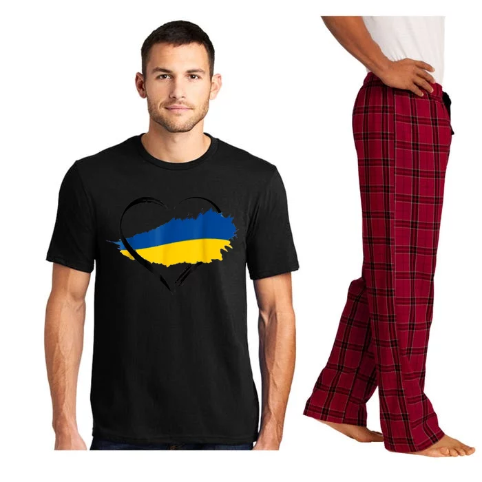 Heart Ukraine I Stand With Ukraine Ukrainian Flag Gift Pajama Set