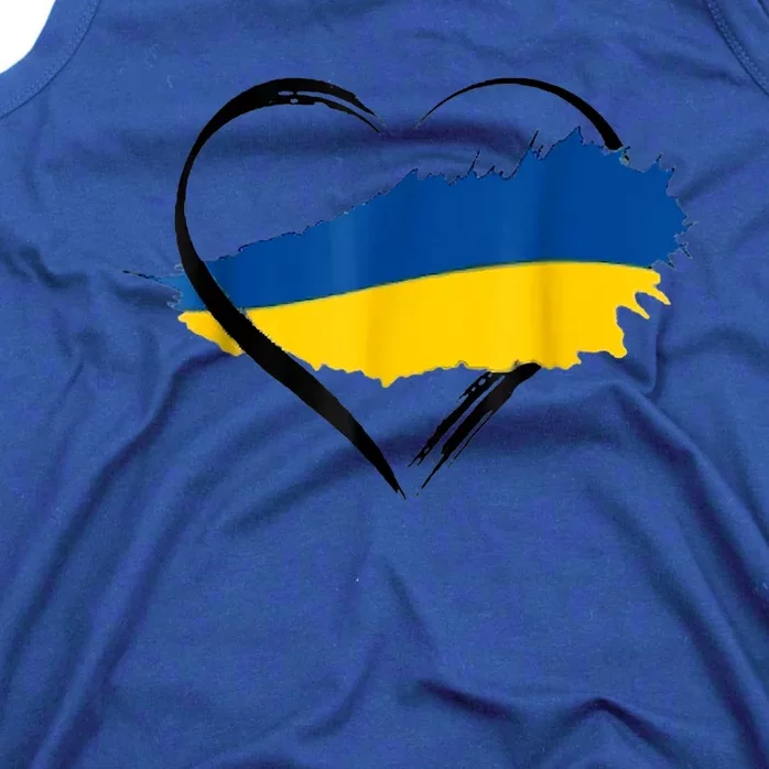 Heart Ukraine I Stand With Ukraine Ukrainian Flag Gift Tank Top