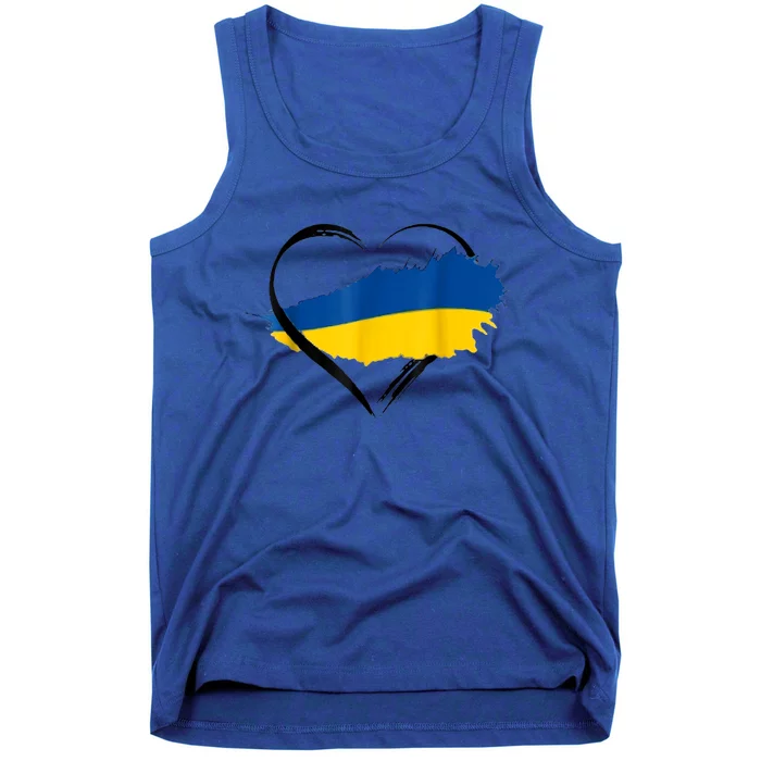 Heart Ukraine I Stand With Ukraine Ukrainian Flag Gift Tank Top