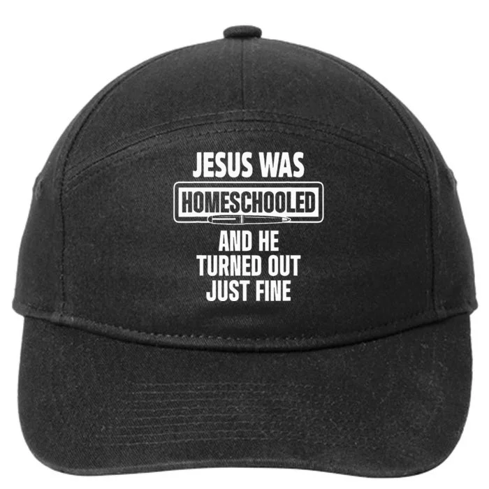 Homeschool Unschooling Jesus Homeschooled 7-Panel Snapback Hat