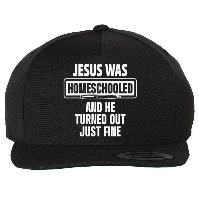 Homeschool Unschooling Jesus Homeschooled Wool Snapback Cap