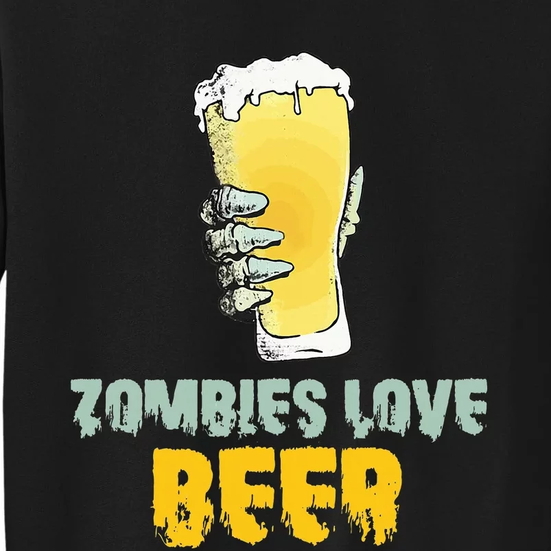 Hilarious Undead Love Brew Halloween Outfit Tall Sweatshirt