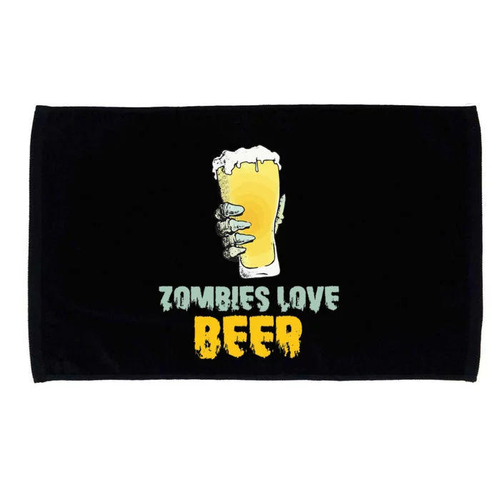 Hilarious Undead Love Brew Halloween Outfit Microfiber Hand Towel