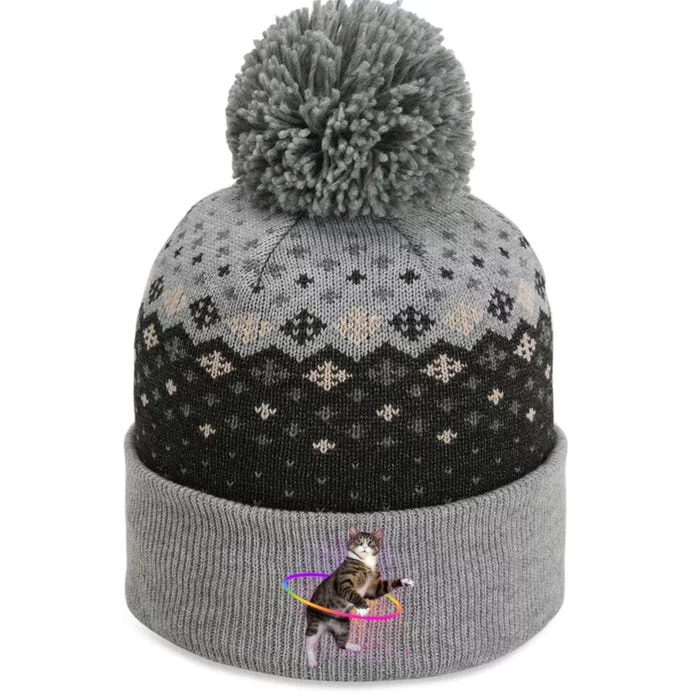 Hula Hoop Galaxy Cat The Baniff Cuffed Pom Beanie