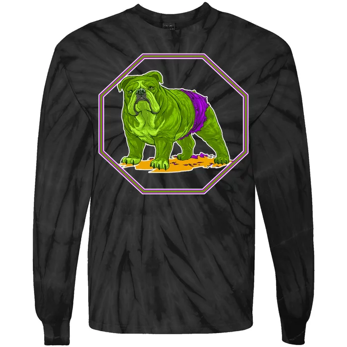 Hulk Green Dog Tie-Dye Long Sleeve Shirt