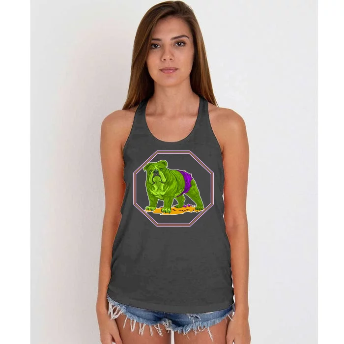 Hulk Green Dog Women's Knotted Racerback Tank