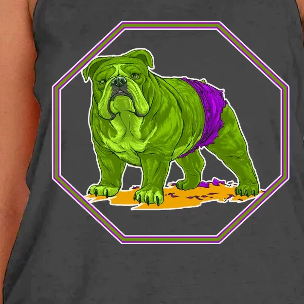 Hulk Green Dog Women's Knotted Racerback Tank