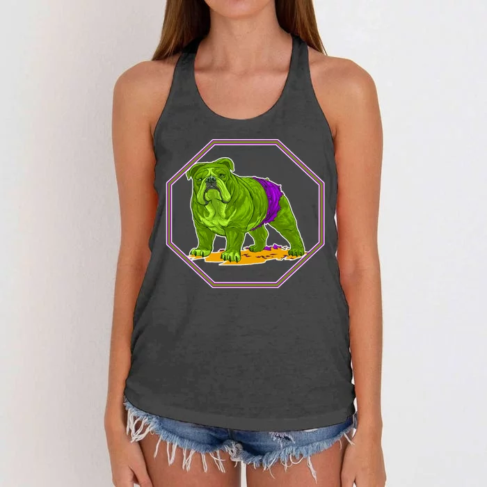 Hulk Green Dog Women's Knotted Racerback Tank