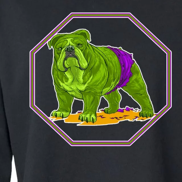 Hulk Green Dog Cropped Pullover Crew