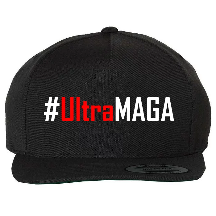 Hashtag Ultra MAGA USA United States Of America Wool Snapback Cap