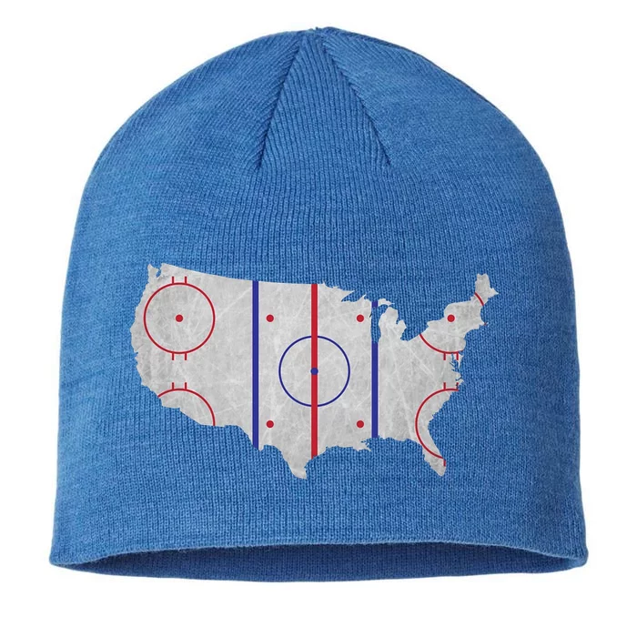 Hockey USA Map 8 1/2in Sustainable Knit Beanie