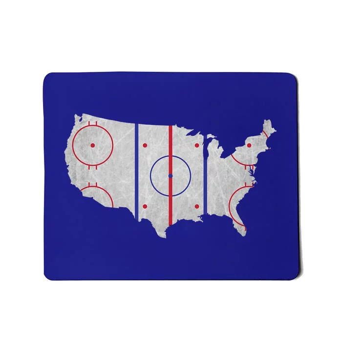 Hockey USA Map Mousepad