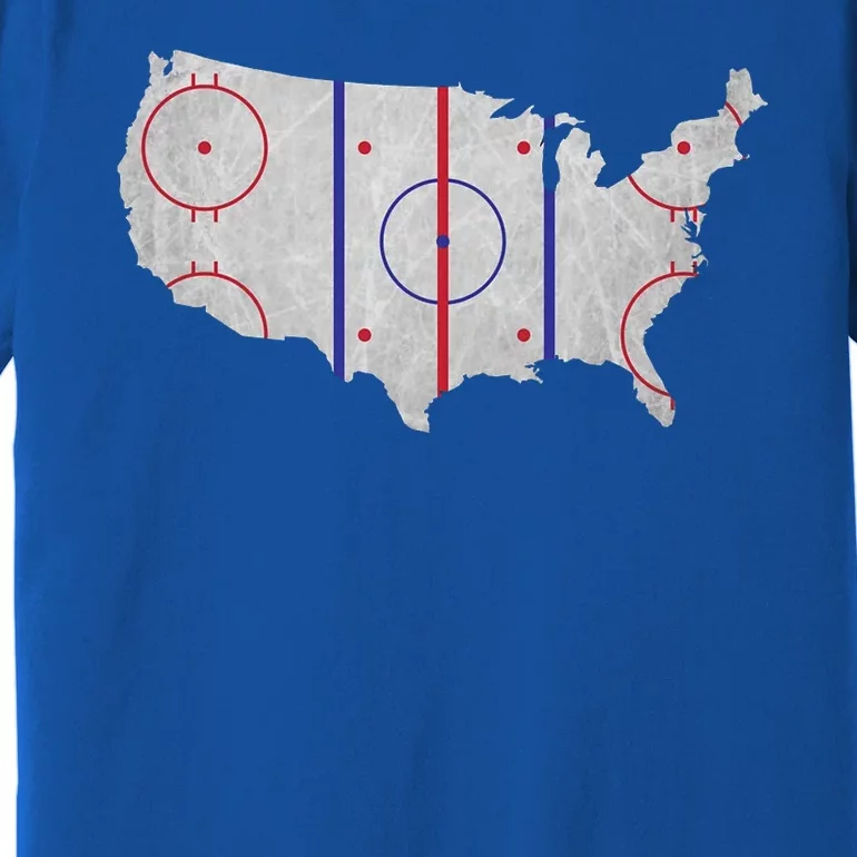 Hockey USA Map Premium T-Shirt