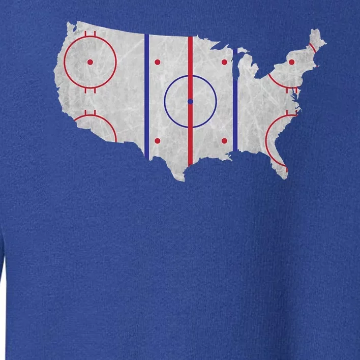 Hockey USA Map Toddler Sweatshirt