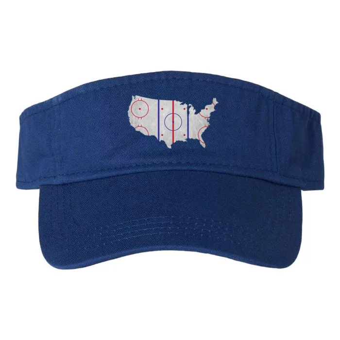 Hockey USA Map Valucap Bio-Washed Visor