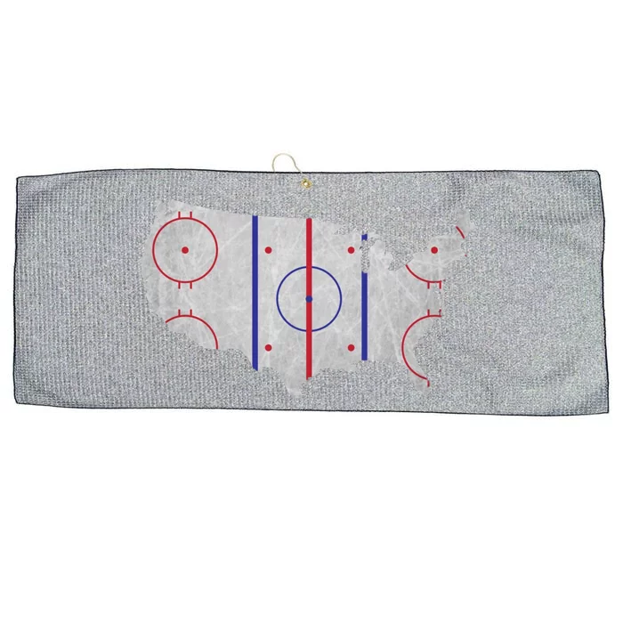 Hockey USA Map Large Microfiber Waffle Golf Towel