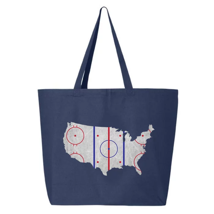 Hockey USA Map 25L Jumbo Tote