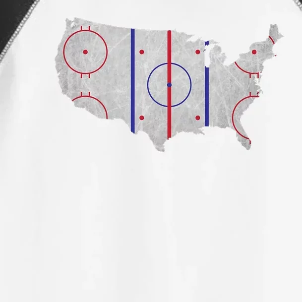 Hockey USA Map Toddler Fine Jersey T-Shirt