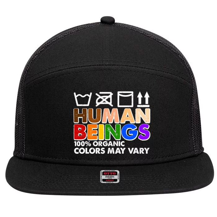 Human Beings 100 Percent Organic Colors May Vary 7 Panel Mesh Trucker Snapback Hat