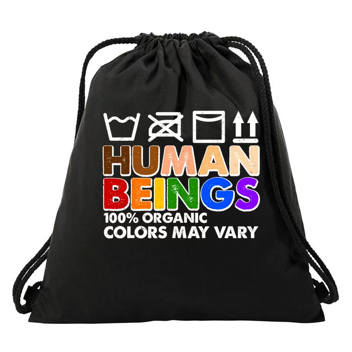 Human Beings 100 Percent Organic Colors May Vary Drawstring Bag