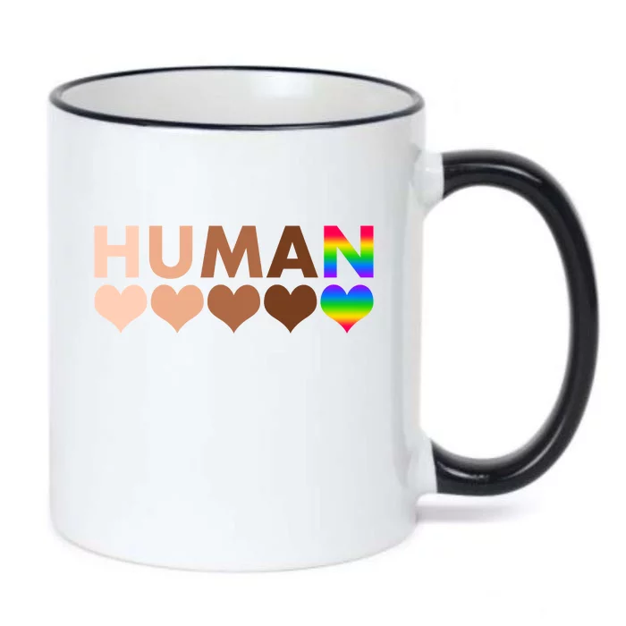 Human Diversity Human Rights Black Color Changing Mug