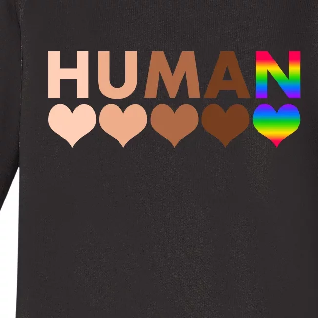 Human Diversity Human Rights Baby Long Sleeve Bodysuit