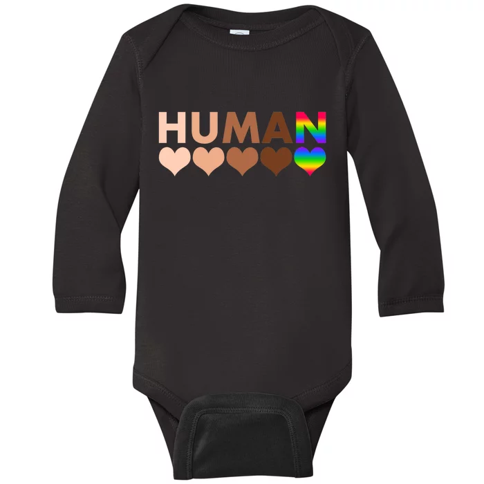 Human Diversity Human Rights Baby Long Sleeve Bodysuit