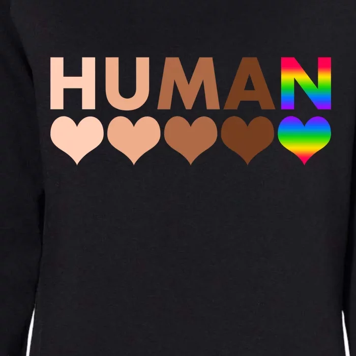 Human Diversity Human Rights Womens California Wash Sweatshirt