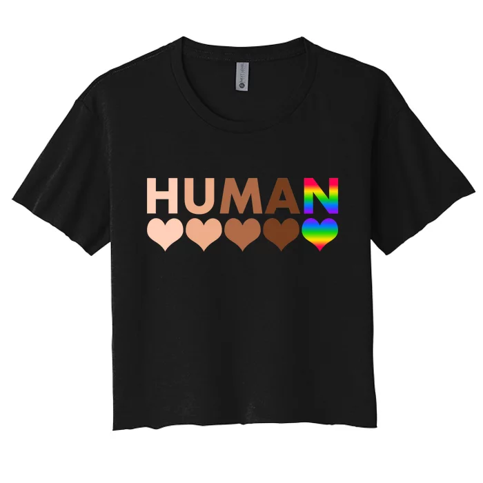 Human Diversity Human Rights Women's Crop Top Tee