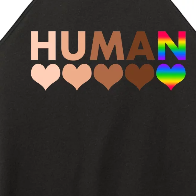 Human Diversity Human Rights Women’s Perfect Tri Rocker Tank