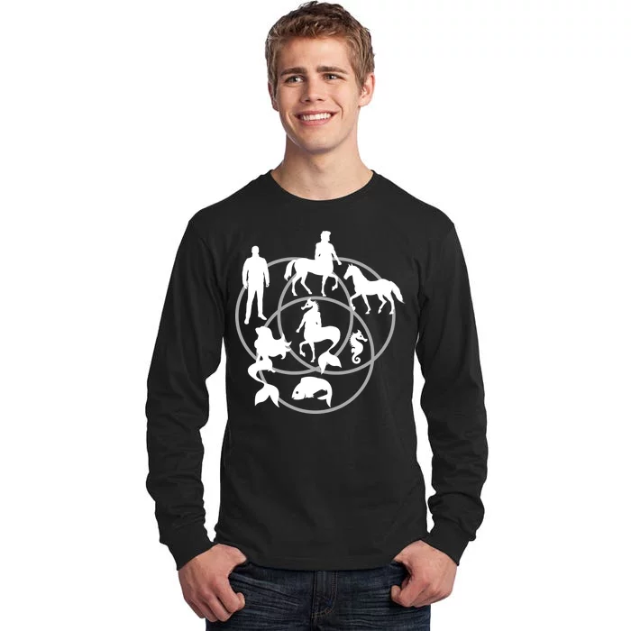 Human Horse Fish Venn Diagram Tall Long Sleeve T-Shirt