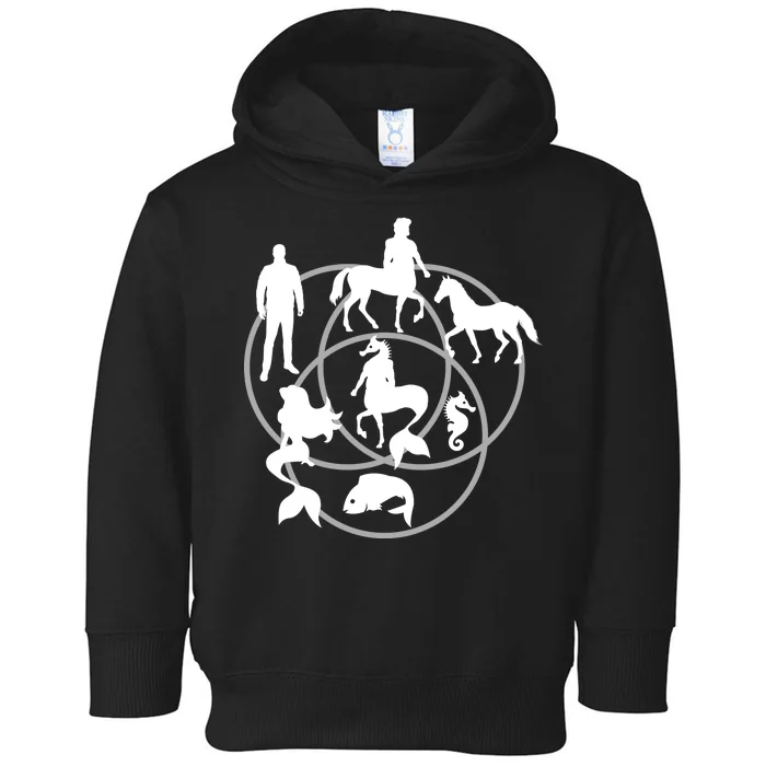 Human Horse Fish Venn Diagram Toddler Hoodie