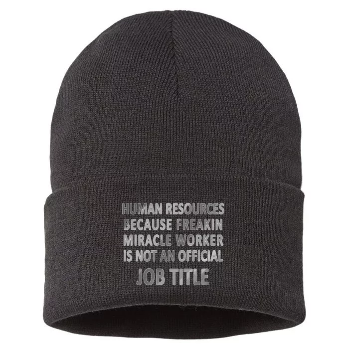 Human Resources Miracle Worker Sustainable Knit Beanie