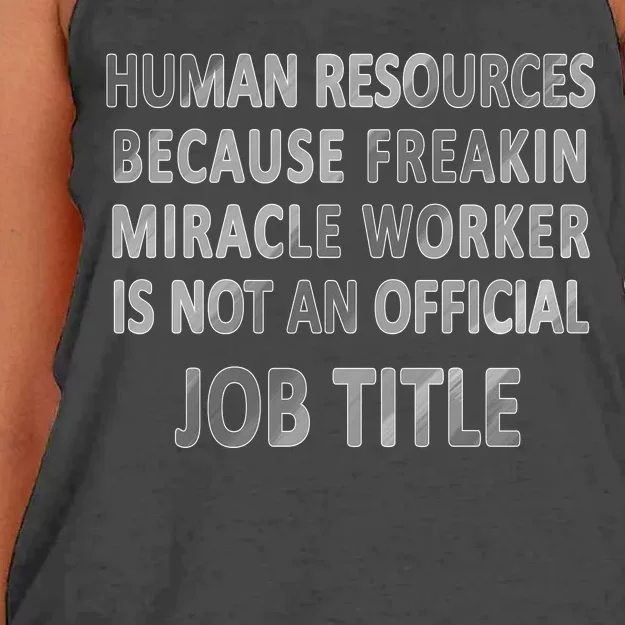 Human Resources Miracle Worker Women's Knotted Racerback Tank