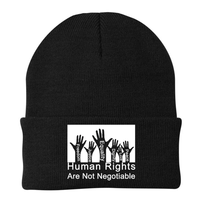 Human Rights Are Not Negotiable Knit Cap Winter Beanie