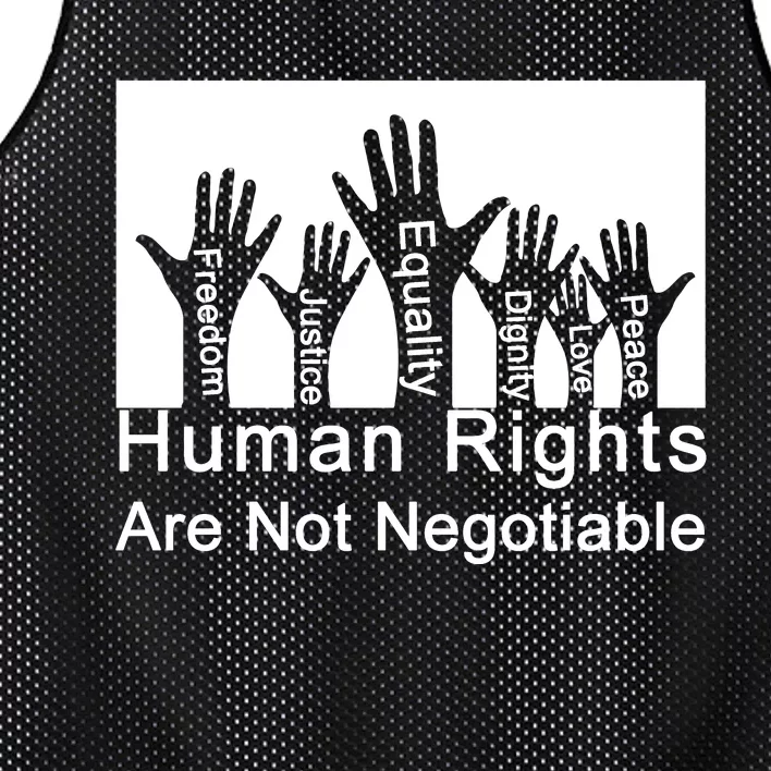 Human Rights Are Not Negotiable Mesh Reversible Basketball Jersey Tank