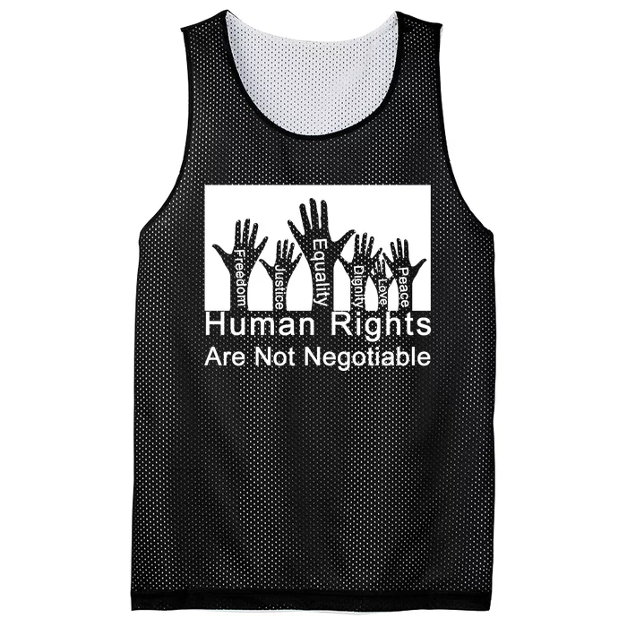 Human Rights Are Not Negotiable Mesh Reversible Basketball Jersey Tank