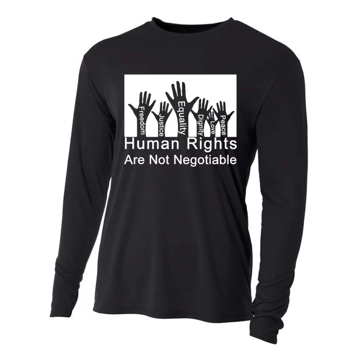 Human Rights Are Not Negotiable Cooling Performance Long Sleeve Crew