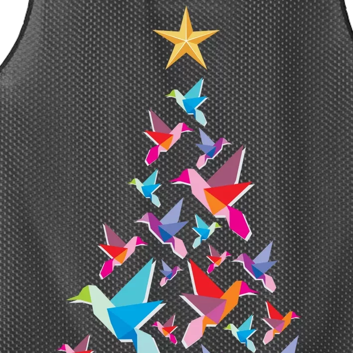 Humming Bird Christmas Tree Mesh Reversible Basketball Jersey Tank