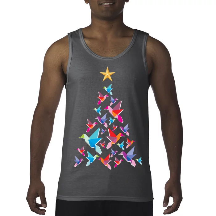 Humming Bird Christmas Tree Tank Top